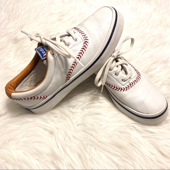 Keds Shoes - Keds leather baseball sneakers women’s size 8